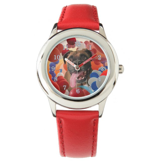 Boxer Puppy BOOM TIME IN BOXERVILLE USA Watch (Front)