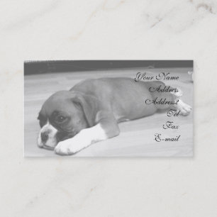 Boxer puppy business cards