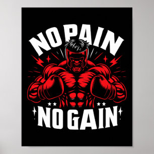 Boxer Quotes No Pain No Gain Sign No Pain No Gain