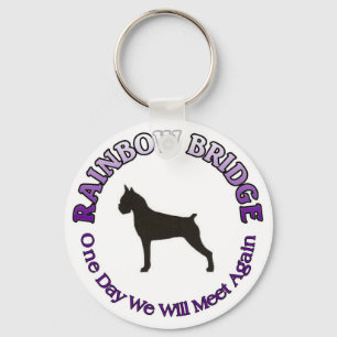 BOXER RAINBOW BRIDGE KEYCHAIN