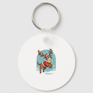 Boxer Reindeer Dash Keychain