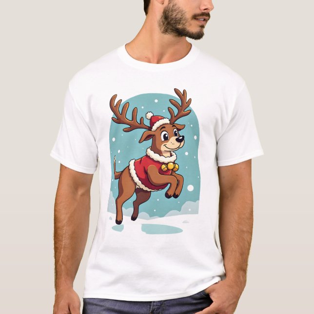 Boxer Reindeer Dash T-Shirt (Front)