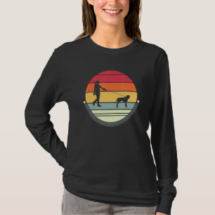 Boxer Retro Vintage Dog Girl Women Mom T-Shirt