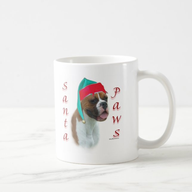 Boxer Santa Paws Coffee Mug (Right)