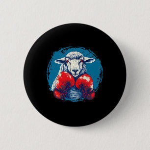 Boxer Sheep With Boxing Gloves Kickboxing Funny Bo 2 Inch Round Button