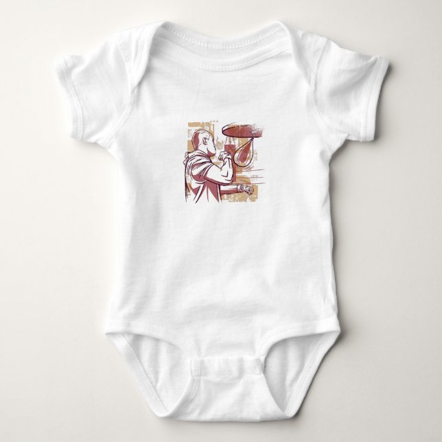 Boxer Speed Bag Baby Bodysuit (Front)
