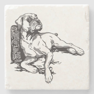 boxer stone coaster