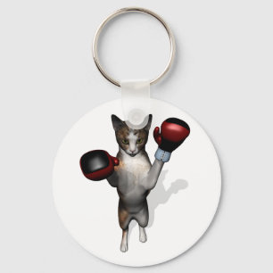 Boxer Tabby Keychain