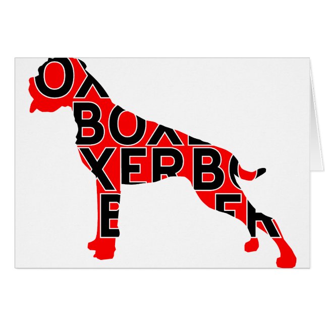 Boxer Texte Hund Dog (Devant horizontal)