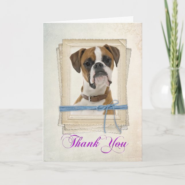 Boxer Thank You Card (Front)