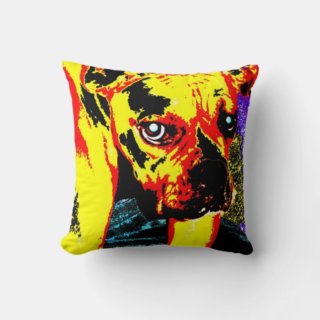 Boxer Throw Pillow (Front)
