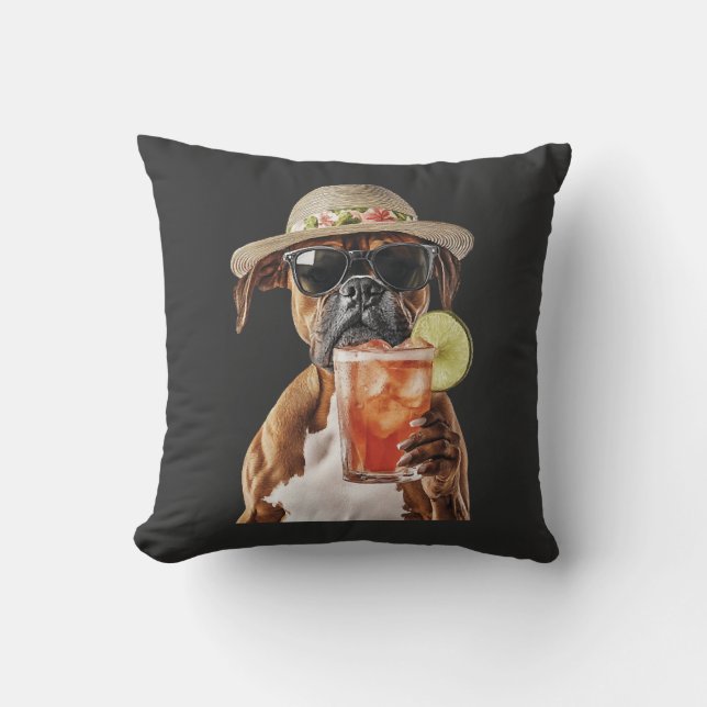 Boxer  throw pillow (Front)