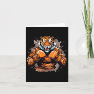 Boxer Tiger Funny Boxing Tiger Graphic Men Women K Card