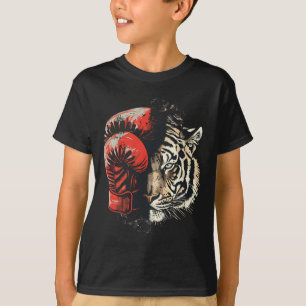 Boxer Tiger With Boxing Gloves Kickboxing Funny Bo T-Shirt