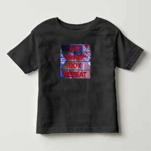 Boxer Training Quote Eat Sleep Box Repeat Toddler T-shirt