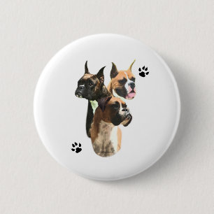 Boxer Trio 2 Inch Round Button