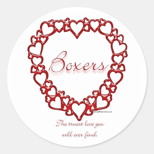 Boxer True Love - Sticker (Front)