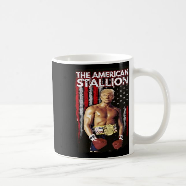 Boxer Trump Rocky Trump Meme Trump 2024  Coffee Mug (Right)