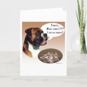 Boxer Turkey Holiday Card