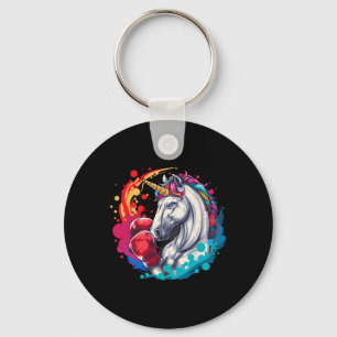 Boxer Unicorn With Boxing Gloves Kickboxing Funny Keychain