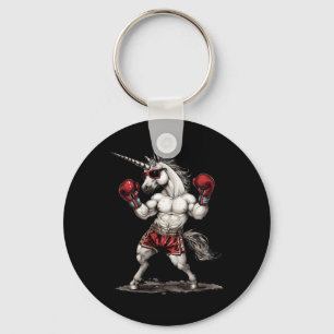 Boxer Unicorn With Boxing Gloves Kickboxing Funny Keychain