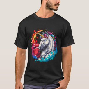 Boxer Unicorn With Boxing Gloves Kickboxing Funny T-Shirt