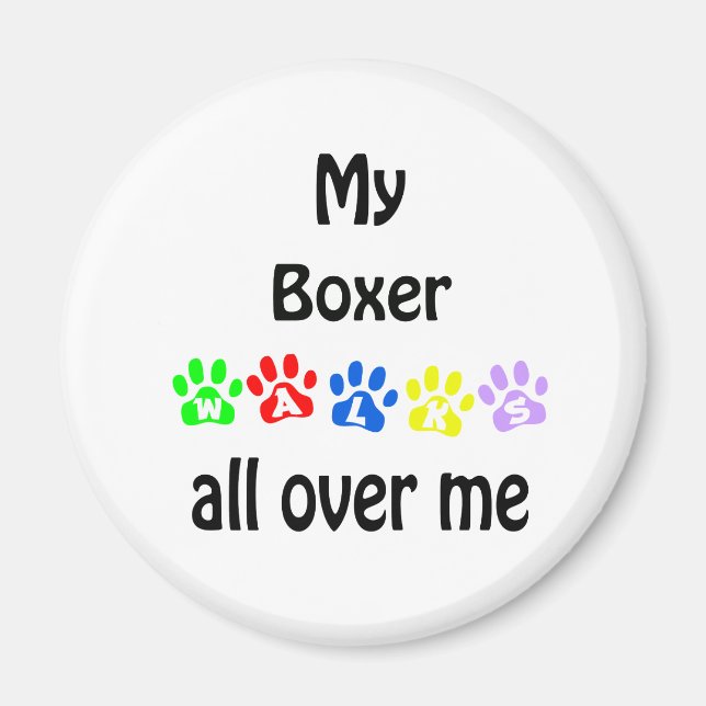 Boxer Walks Design Magnet (Front)