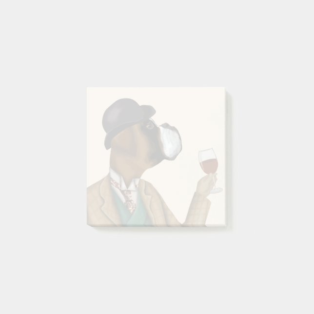 Boxer Wine Snob Post-it Notes (Front)