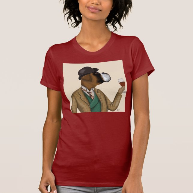 Boxer Wine Snob T-Shirt (Front)