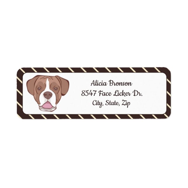 Boxer with Cream Diagonal Stripes (Front)