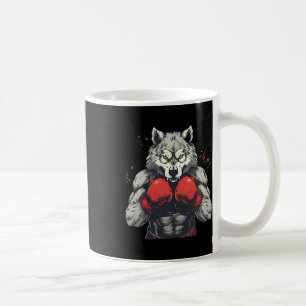 Boxer Wolf With Boxing Gloves Kickboxing Funny Box Coffee Mug