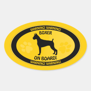 Boxer Xing Oval Sticker