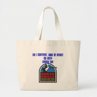 boxerdrillz, Am I CONFIDENT or jus... - Customized Large Tote Bag