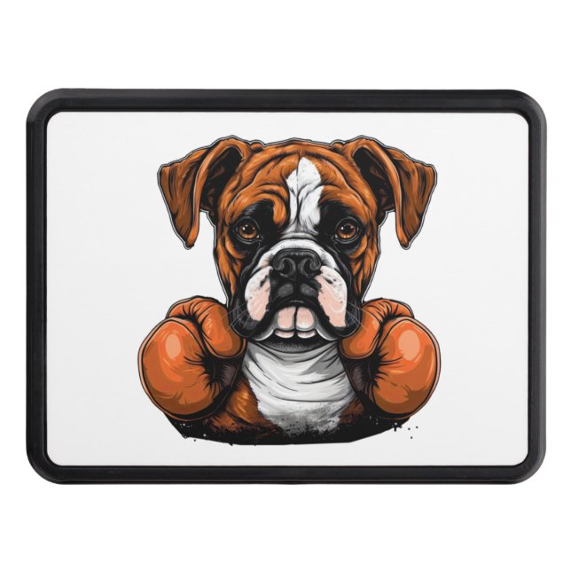 BoxerLoveK9's Designer Art Trailer Hitch Cover (Front)