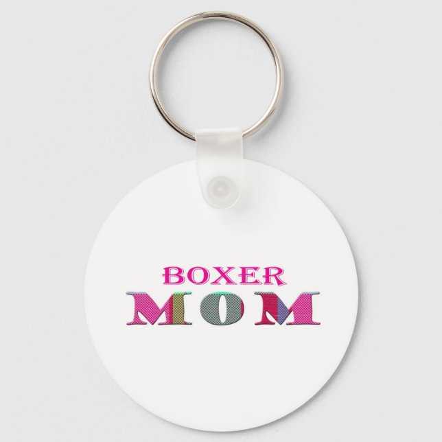BoxerMom Keychain (Front)