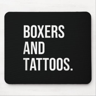 Boxers And Tattoos German Boxer Owner Dog Inked Fu Mouse Pad