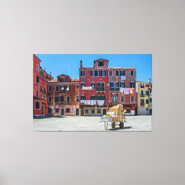 Boxes delivery in Venice Canvas Print (Front)
