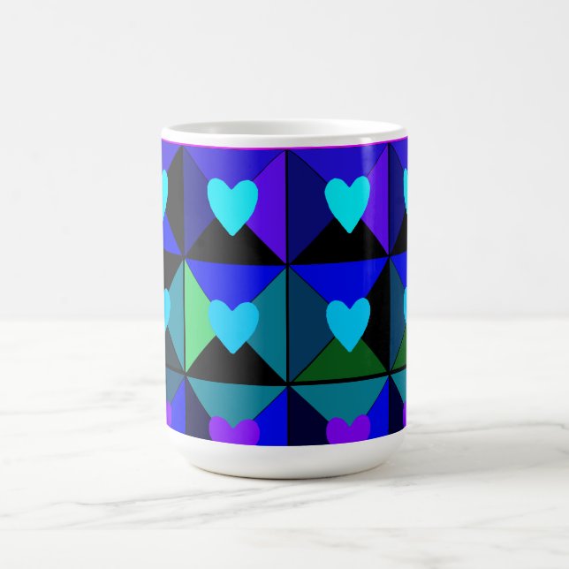 Boxes of Blue Hearts Magic Mug (Center)