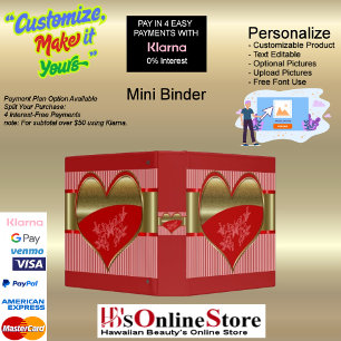 Boxes of Hearts Avery Signature Binder Folder