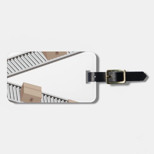 Boxes on a Conveyor Belt Luggage Tag