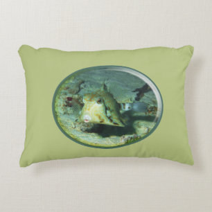 Boxfish - so Cute! Photograhic Design of Cowfish Accent Pillow