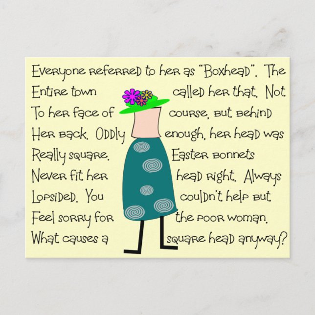 "Boxhead" Story Art gifts Postcard (Front)