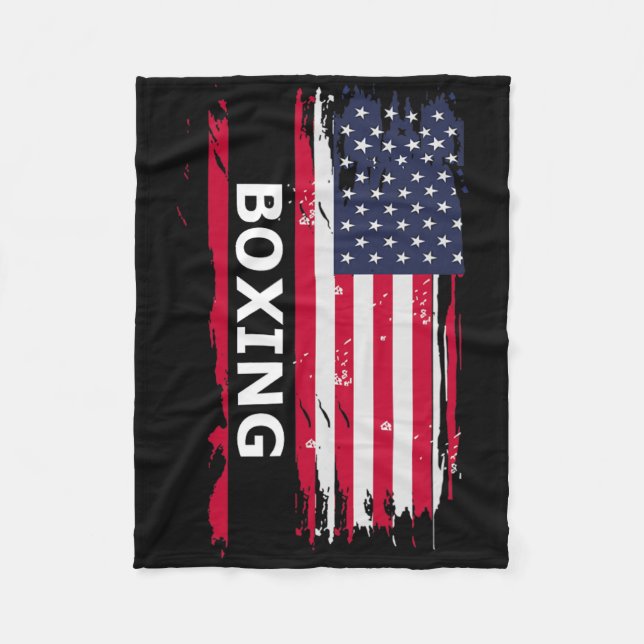 Boxing 17  fleece blanket (Front)