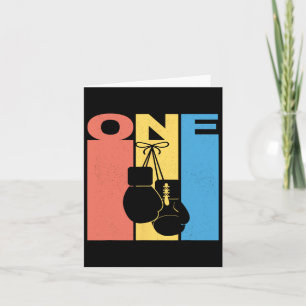 Boxing 1 Birthday Boy Girl Boxing 1 Year Old Card