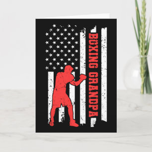 Boxing America Flag Boxing Martial Arts Boxing Gra Card