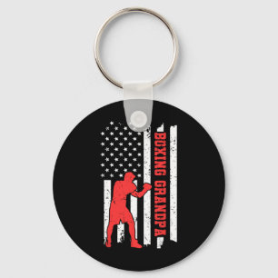 Boxing America Flag Boxing Martial Arts Boxing Gra Keychain