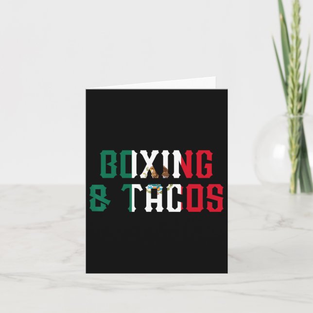 Boxing And Tacos Funny Mexico 2  Card (Front)