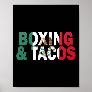 Boxing And Tacos Funny Mexico  Poster