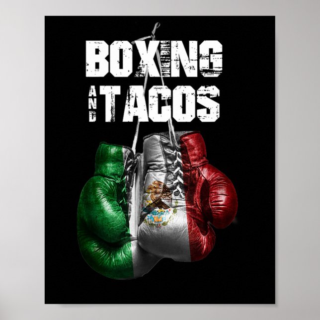 Boxing And Tacos Funny Mexico  Poster (Front)