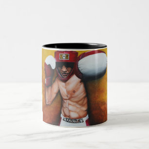 Boxing Art Two-Tone Coffee Mug